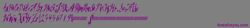 Greatsails-fontti – violetit fontit harmaalla taustalla