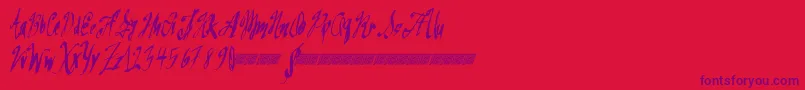 Police Greatsails – polices violettes sur fond rouge