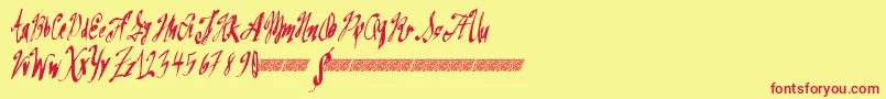 Greatsails Font – Red Fonts on Yellow Background