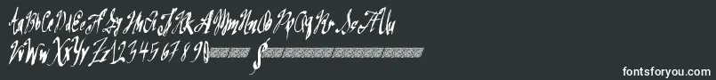 Шрифт Greatsails – белые шрифты на чёрном фоне
