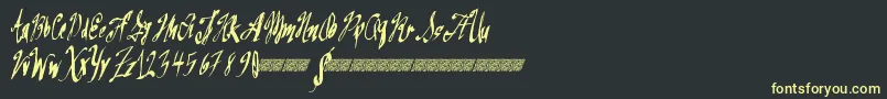 Greatsails Font – Yellow Fonts on Black Background