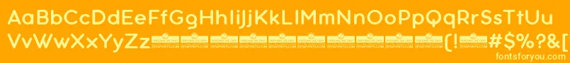 AristotelicaTextDemiboldTrial Font – Yellow Fonts on Orange Background