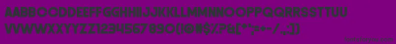 フォントFeedingAMoment – 紫の背景に黒い文字