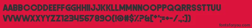 フォントFeedingAMoment – 赤い背景に黒い文字