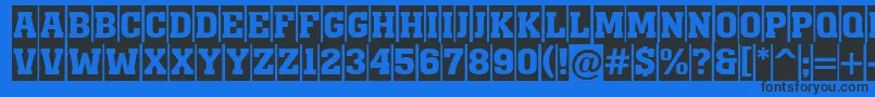 AMonumentotitulcmBold Font – Black Fonts on Blue Background