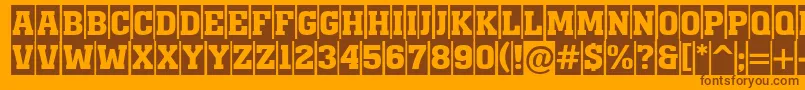 AMonumentotitulcmBold Font – Brown Fonts on Orange Background