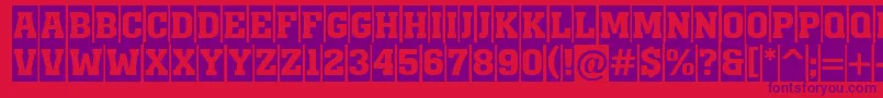 AMonumentotitulcmBold Font – Purple Fonts on Red Background