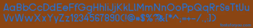 Proletarsk Font – Blue Fonts on Brown Background