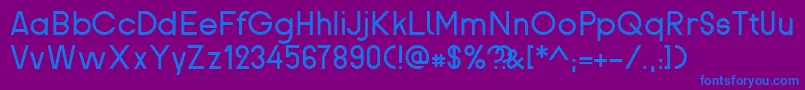 Proletarsk Font – Blue Fonts on Purple Background