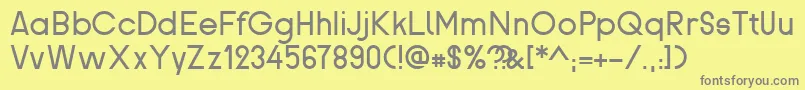 More about Proletarsk Font Proletarsk Font – Gray Fonts on Yellow Background