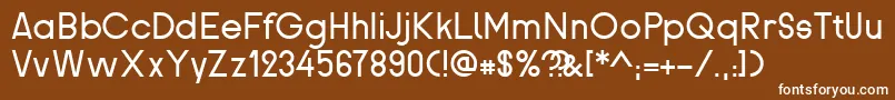 Czcionka Proletarsk – białe czcionki na brązowym tle