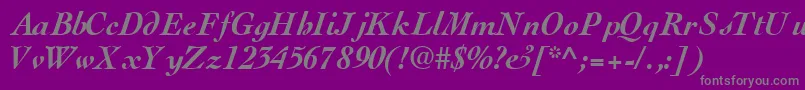 ThesissskBoldItalic Font – Gray Fonts on Purple Background