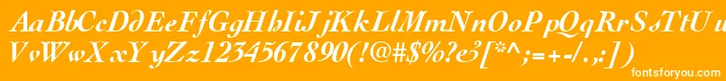 ThesissskBoldItalic Font – White Fonts on Orange Background