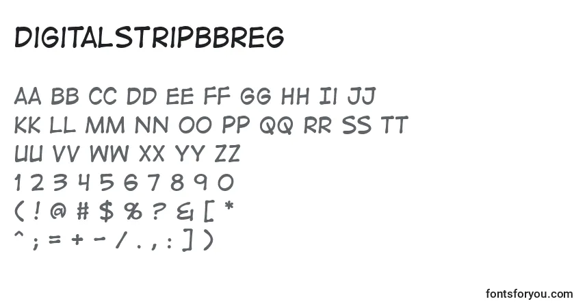 Police DigitalstripbbReg (93817) - Alphabet, Chiffres, Caractères Spéciaux