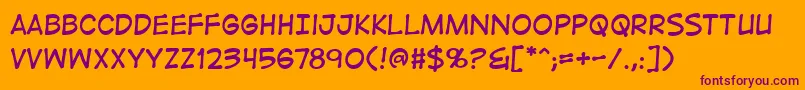 DigitalstripbbReg Font – Purple Fonts on Orange Background