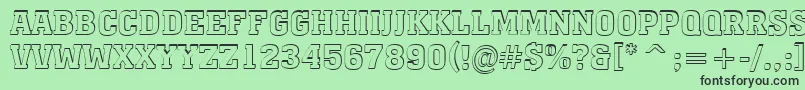 AMonumentotitulshBold Font – Black Fonts on Green Background