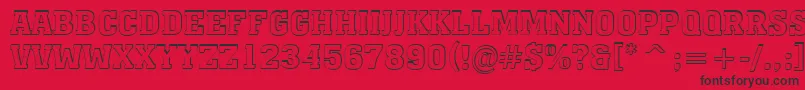 AMonumentotitulshBold Font – Black Fonts on Red Background