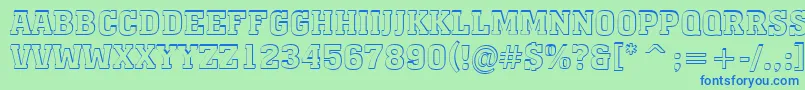 AMonumentotitulshBold Font – Blue Fonts on Green Background