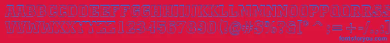 AMonumentotitulshBold Font – Blue Fonts on Red Background