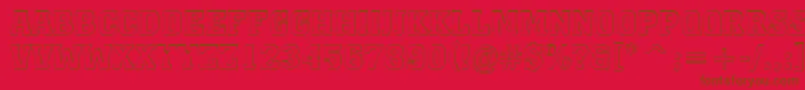 Police AMonumentotitulshBold – polices brunes sur fond rouge
