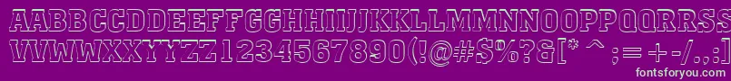 AMonumentotitulshBold Font – Green Fonts on Purple Background