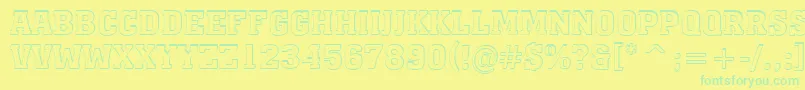 fuente AMonumentotitulshBold – Fuentes Verdes Sobre Fondo Amarillo
