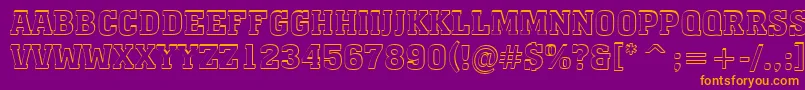 AMonumentotitulshBold Font – Orange Fonts on Purple Background