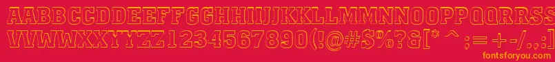 AMonumentotitulshBold Font – Orange Fonts on Red Background