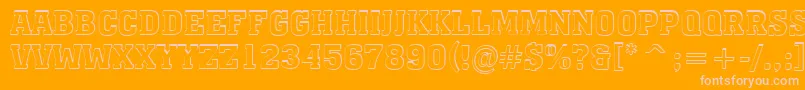 AMonumentotitulshBold Font – Pink Fonts on Orange Background