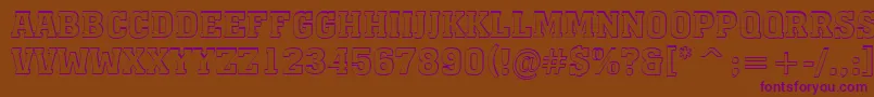 AMonumentotitulshBold Font – Purple Fonts on Brown Background