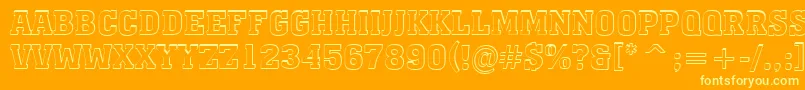 AMonumentotitulshBold Font – Yellow Fonts on Orange Background