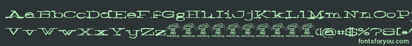 Normalepersonaluse Font – Green Fonts on Black Background