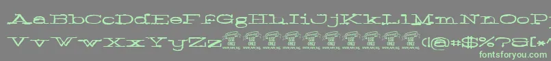 Normalepersonaluse Font – Green Fonts on Gray Background