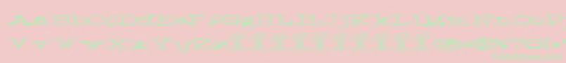Normalepersonaluse-Schriftart – Grüne Schriften auf rosa Hintergrund
