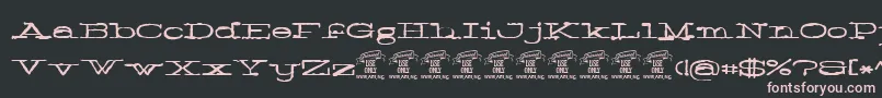 Normalepersonaluse Font – Pink Fonts on Black Background