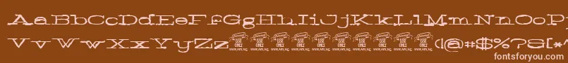 Normalepersonaluse Font – Pink Fonts on Brown Background
