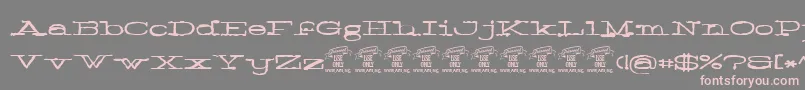 Normalepersonaluse Font – Pink Fonts on Gray Background
