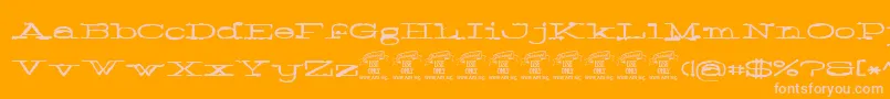 Normalepersonaluse Font – Pink Fonts on Orange Background