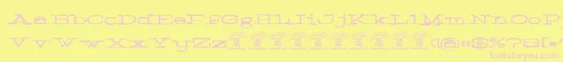 Normalepersonaluse Font – Pink Fonts on Yellow Background