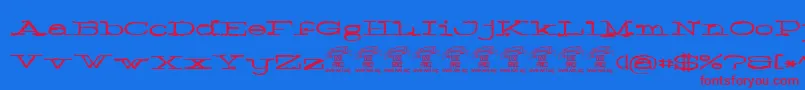 Normalepersonaluse Font – Red Fonts on Blue Background