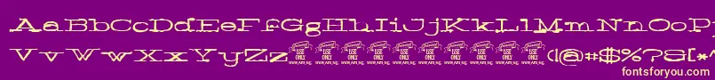 Normalepersonaluse Font – Yellow Fonts on Purple Background