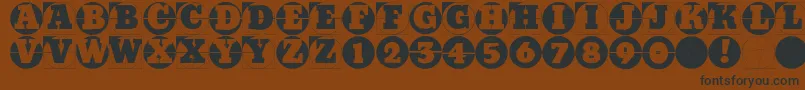 Шрифт Gridconcretelogoable – чёрные шрифты на коричневом фоне