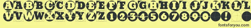 Gridconcretelogoable Font – Black Fonts on Yellow Background