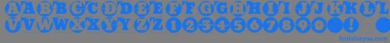 Gridconcretelogoable Font – Blue Fonts on Gray Background