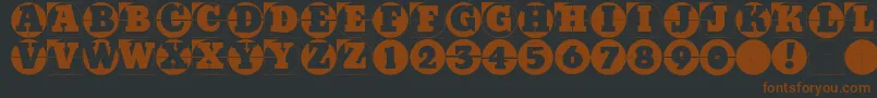 Gridconcretelogoable Font – Brown Fonts on Black Background