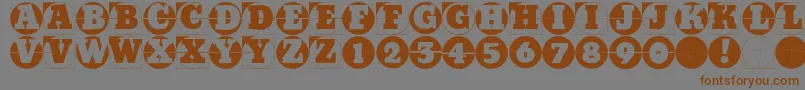 Gridconcretelogoable Font – Brown Fonts on Gray Background