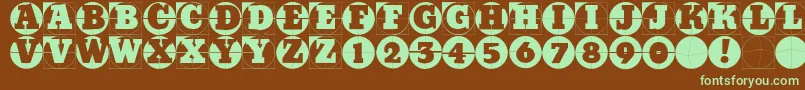 Gridconcretelogoable Font – Green Fonts on Brown Background