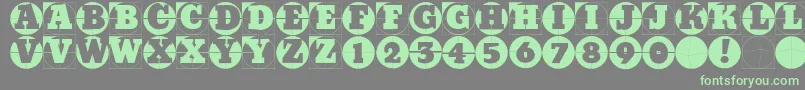 Gridconcretelogoable Font – Green Fonts on Gray Background