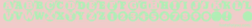 Gridconcretelogoable Font – Green Fonts on Pink Background