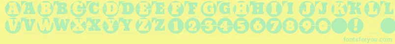 Gridconcretelogoable Font – Green Fonts on Yellow Background